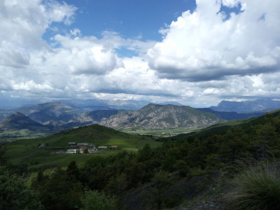 Vue depuis Bois noir, au fond le Champsaur