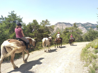 balade à cheval en montagne